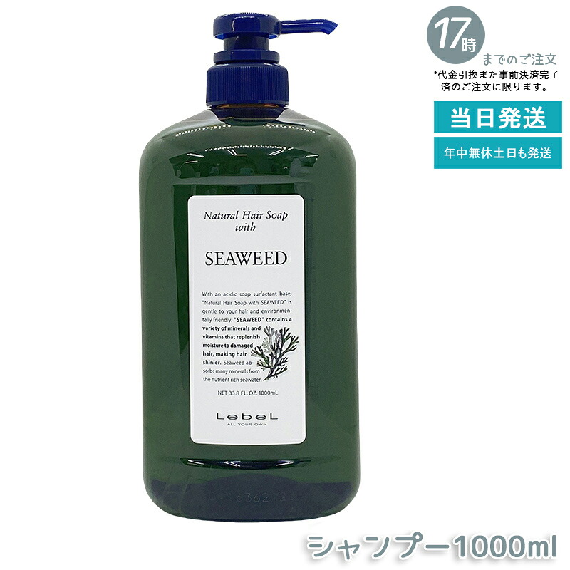 ルベル 自然的 髪の毛 石ケン ウィズ SW 1000ml