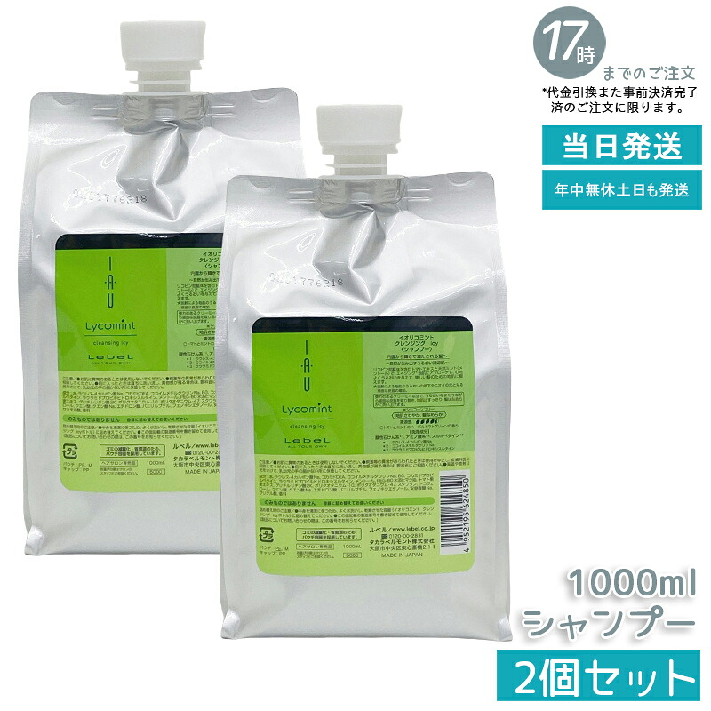 【２個セット】ルベル IAU イオリコミント クレンジング icy 1000ml