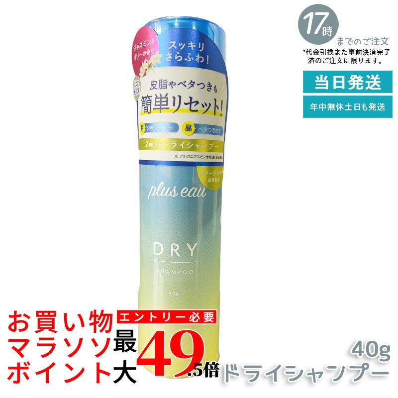プリュスオー 2wayドライシャンプー 40g | ポーチに入るコンパクトサイズ | 外出先のベタつき・テカリを即リセット | 紫外線ケアパウダー配合 国内正規品