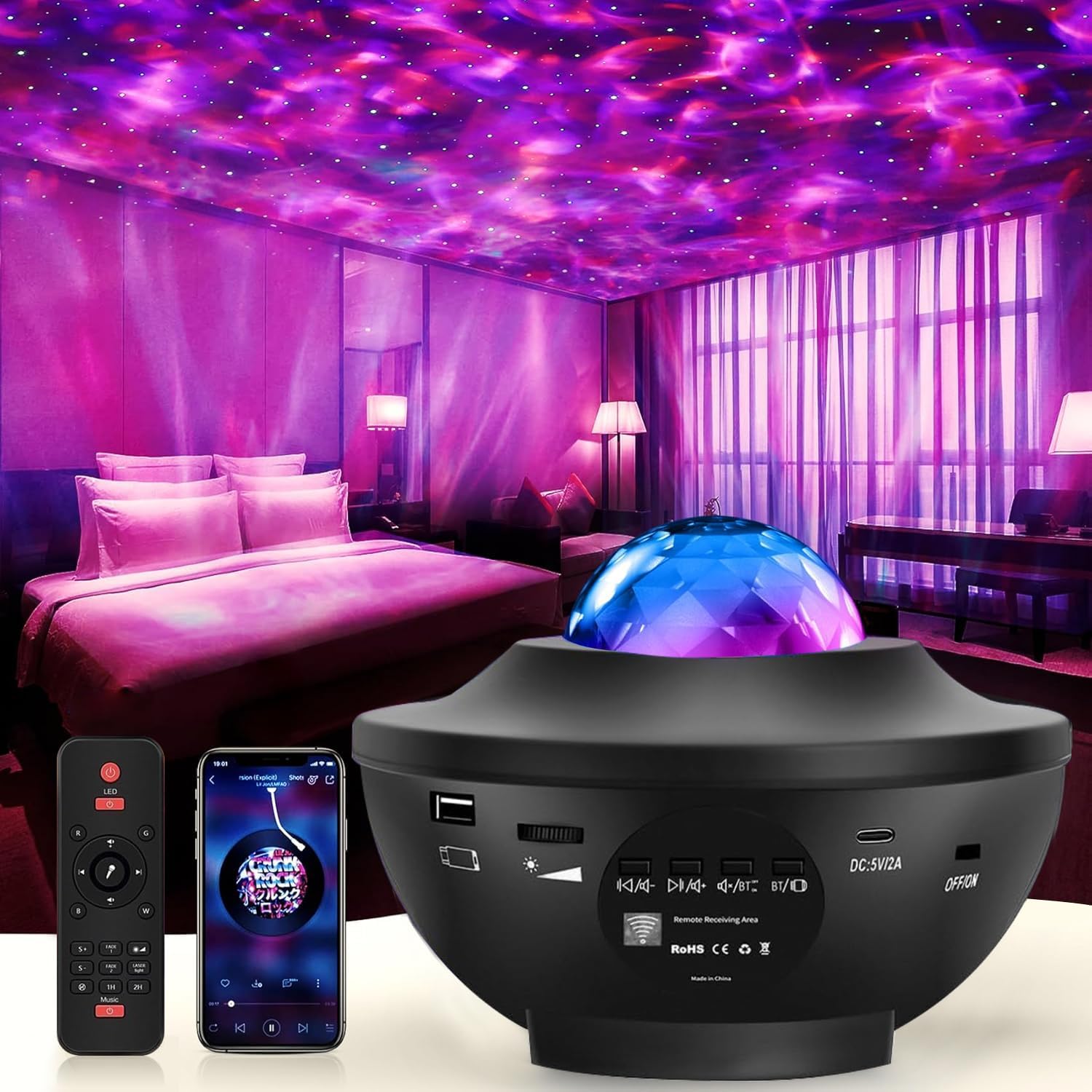 楽天市場】【48種点灯モード＆最新北極光 APP・音声制御式 】オーロラ