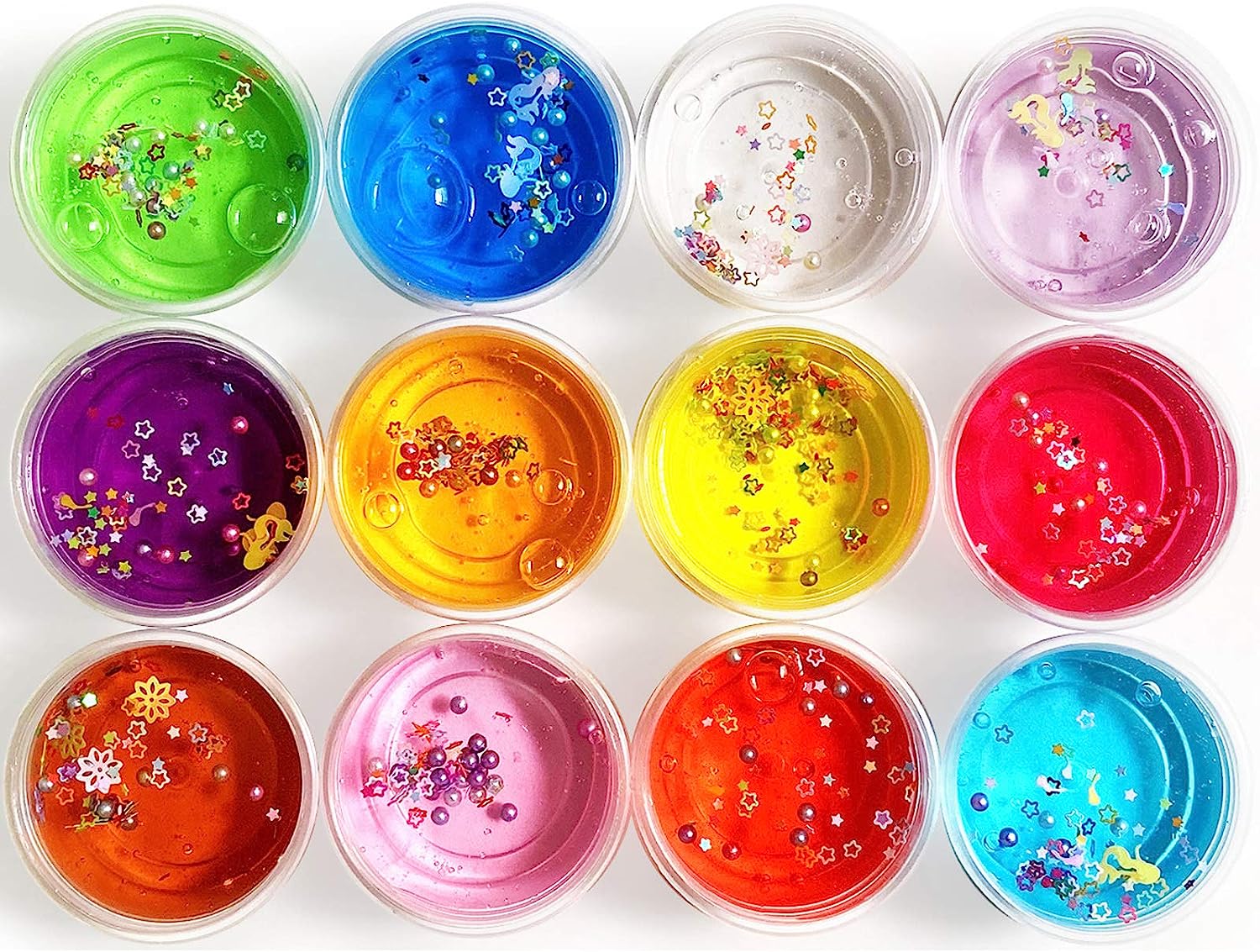 楽天市場】スライム 12個 セット 水晶スライム 星形デコパーツ入り