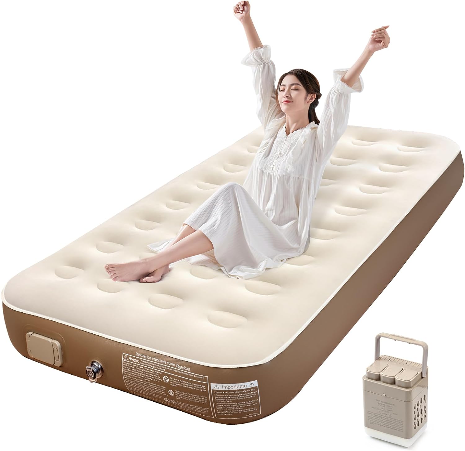 楽天市場】【送料無料】電動エアーベッド ダブル(142.2×198.1cm