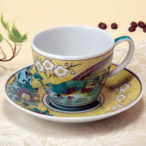 楽天市場】九谷焼 ペアコーヒーカップ＆ソーサー 花唐草 おしゃれ