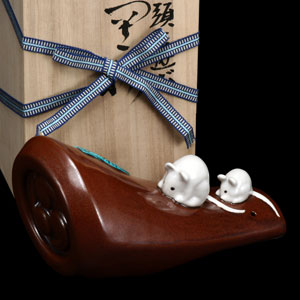 楽天市場】二代 浅蔵五十吉作 干支 卯 九谷焼 置物 文化勲章受章 日本