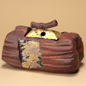 九谷焼 香炉 ４．５号香炉 雅彩竹林 香器 仏具 陶器