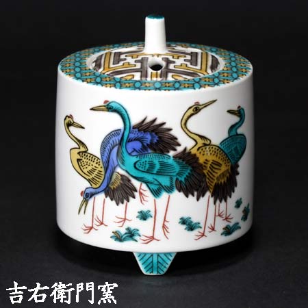楽天市場】九谷焼 香炉 古九谷花鳥 3.2号香炉 香器 仏具 陶器 : 九谷焼