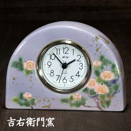 九谷焼 置き時計 Ｓ 彩花 時計 置時計 おしゃれ クロック clock