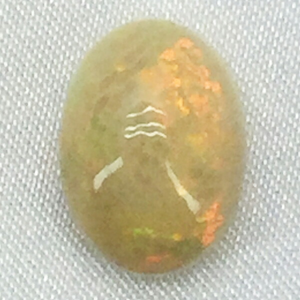 オパール エチオピア 小判 11.2&times;15.3 6.27ct 誕生石 10月｜色石工房