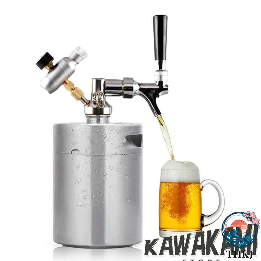 【全品5%ポイント】ビールサーバー ビールディスペンサー ミニCO2レギュレーター付き 小型 軽量 頑丈 ステンレス鋼 ビール樽 耐久性 持ち運び便利 使い簡単 ホーム/発酵/醸造ケゲレ｜IROIROlab