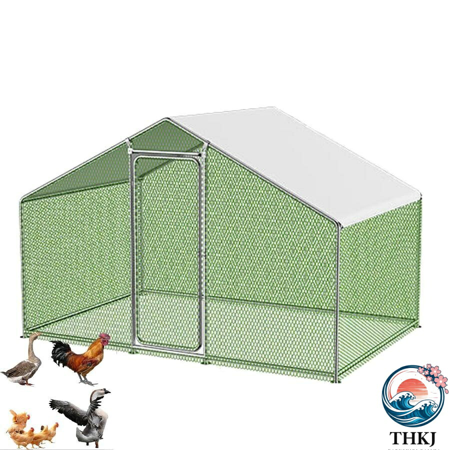 【全品5%ポイント】鶏小屋 キット 大型 亜鉛メッキ鋼製鶏用ケージ 鶏舎 農場用 耐候性 防雨 家禽ケージ ウサギハッチ 鳥 アヒル ガチョウ飼育ウサギの生息地用ケージペットサークル｜IROIROlab
