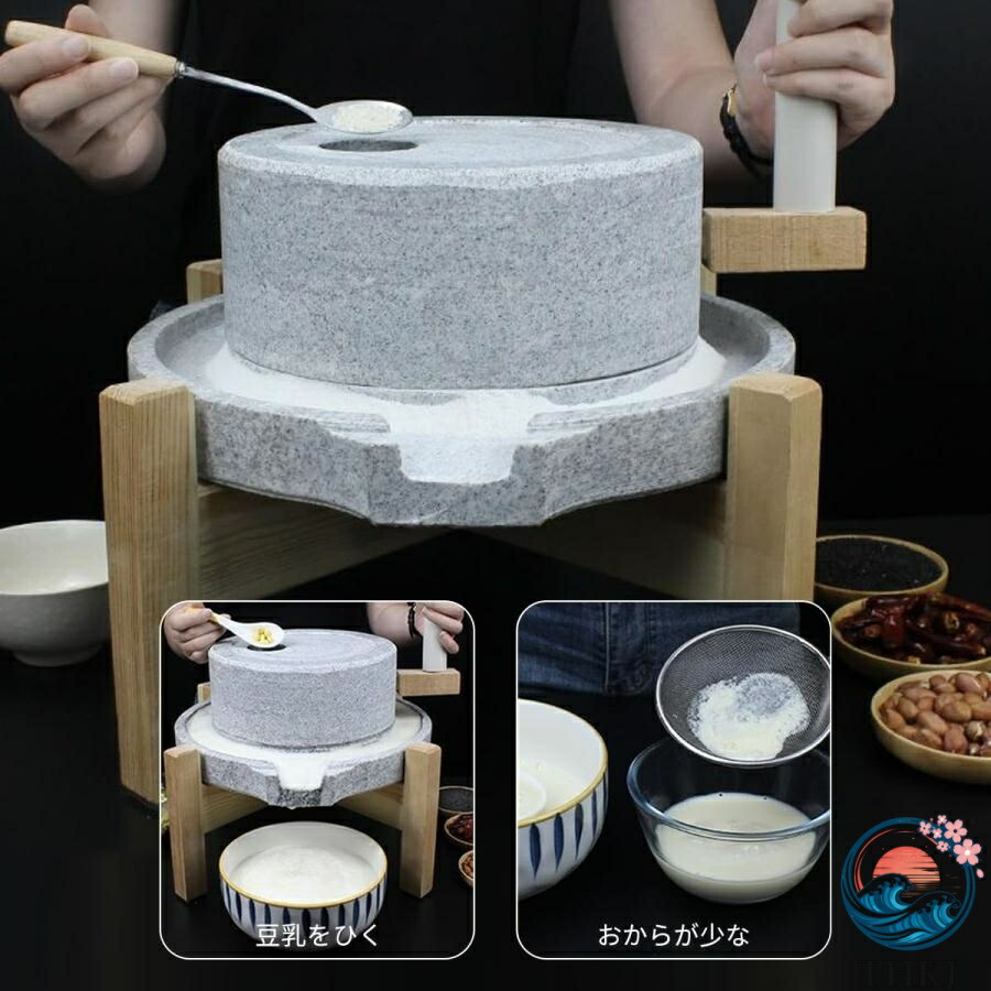 【全品5%尖んがり】石臼 いしうす ひき臼 ひきうす 御影石 昔ながらの 石臼 ひきうす 石うす 製粉器 粉 粉砕機 唐きび 茶の葉 目の前 米粉 手挽き禾穀類製粉機 重さ?18~30kg 手動 身寄り用