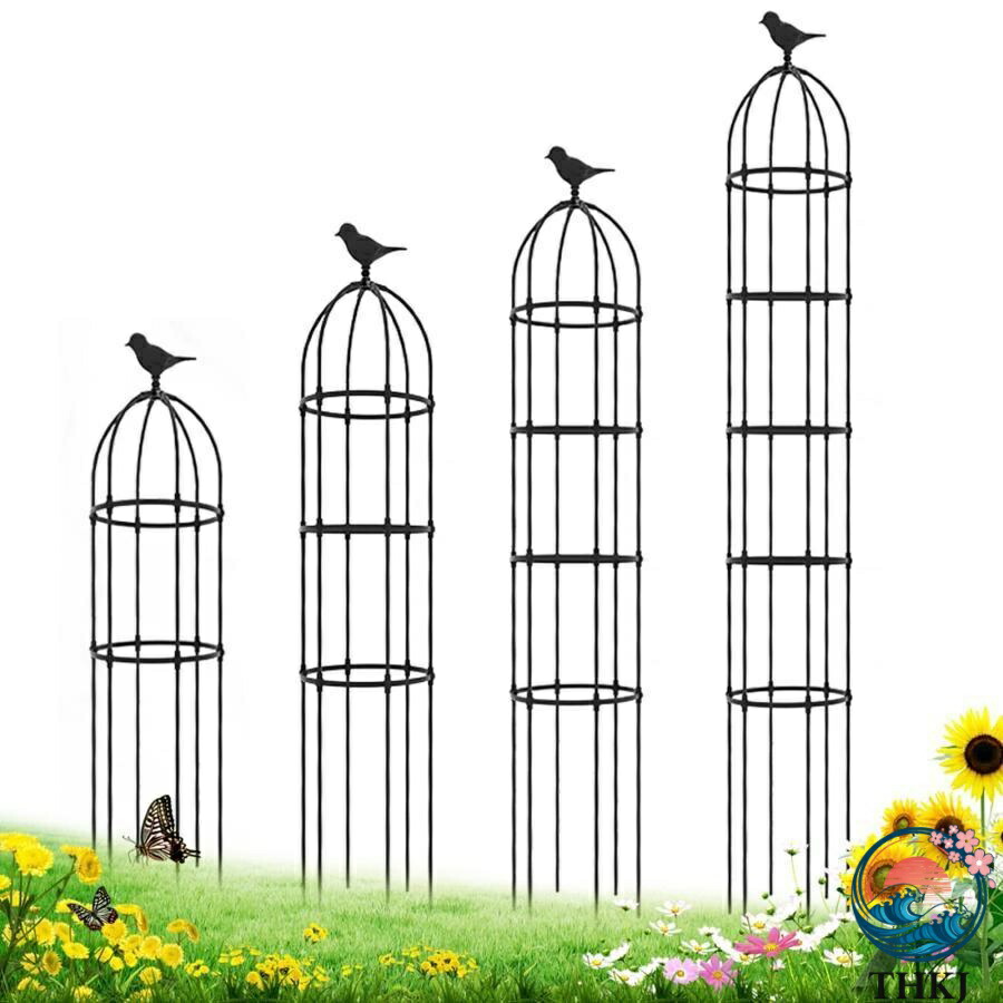 【全品2点で5%OFF】メタルオベリスク 耐久性 スチールパイプ径16mm つる植物ケージ 大型 植物サポート さまざまなつる植物用 高さ180x直径50cm 高さ230x直径50cm 高さ280x直径50cm