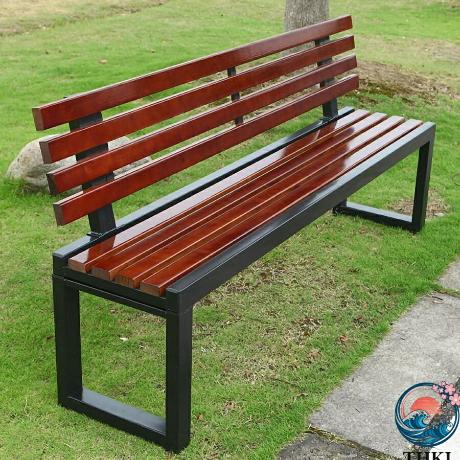【全品5%ポイント】ガーデンベンチ 背もたれ付き 公園のベンチ 庭のベンチ 防水性と耐日光性 屋外ベンチ パークベンチ 背もたれ付き ガーデンベンチ 屋外 強力な耐荷重能力 幅 100/｜IROIROlab