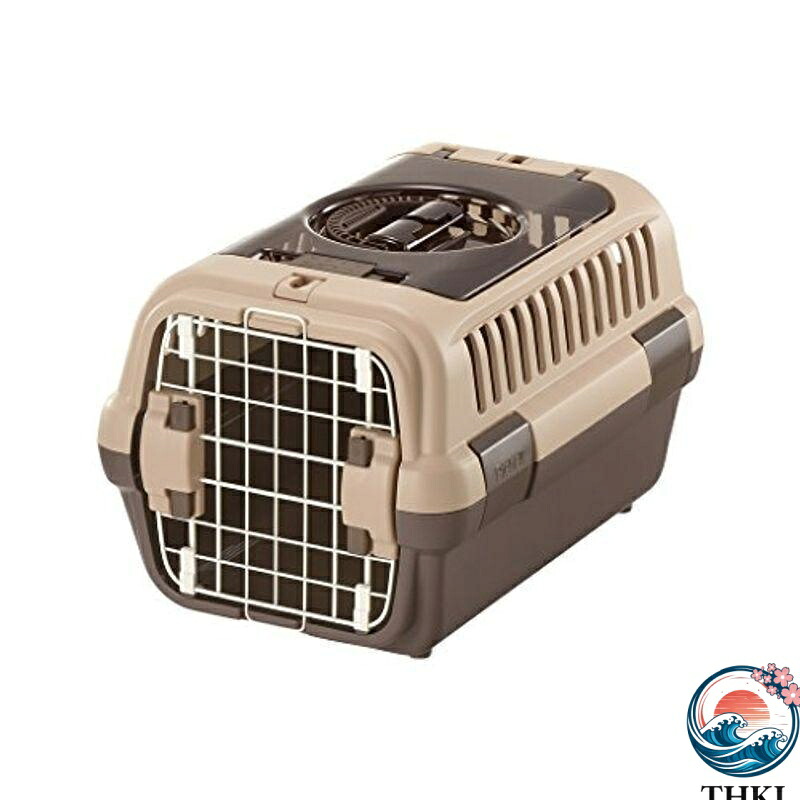 【全品2点で5%OFF】キャンピングキャリーダブルドア 超小型犬・猫用 ダークブラウン Sサイズ