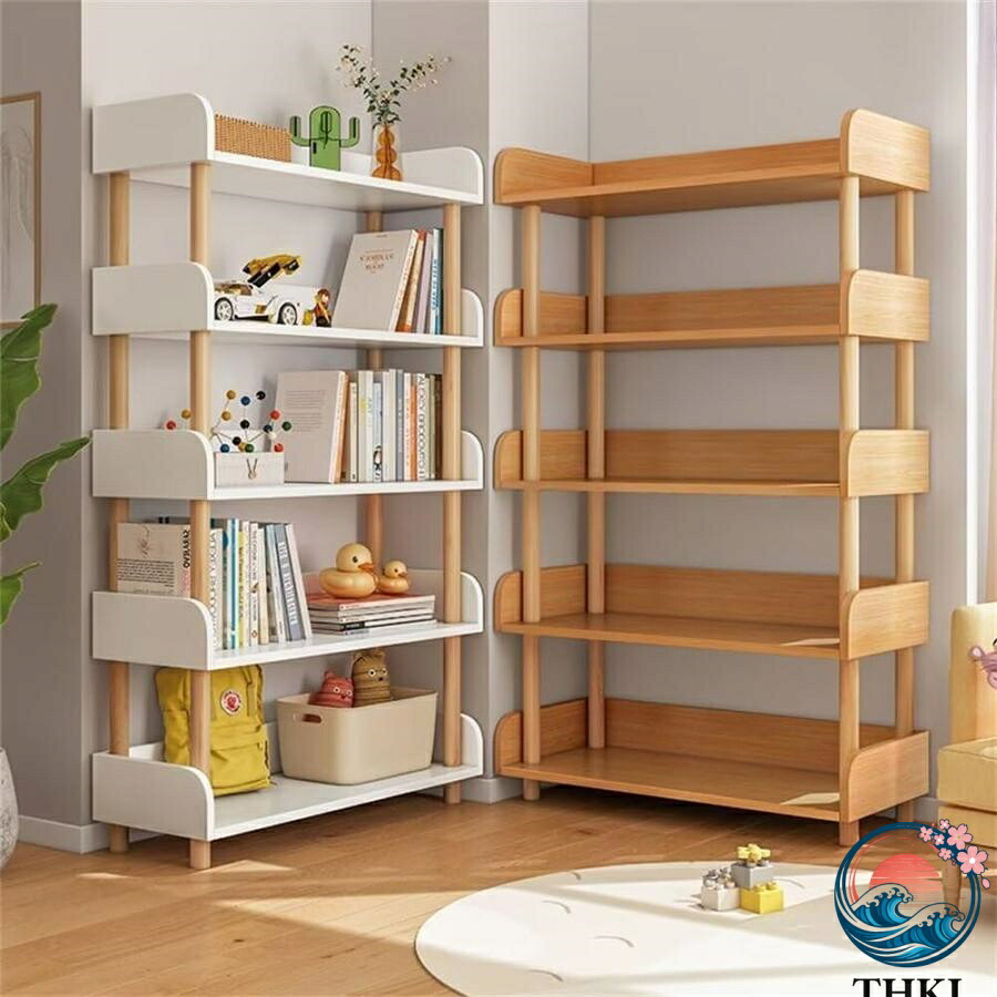 【全品2点で5%OFF】オープンシェルフ 木製 収納ラック 本棚 キッチンラック 組立簡単 大容量 スリム 多機能収納ラック