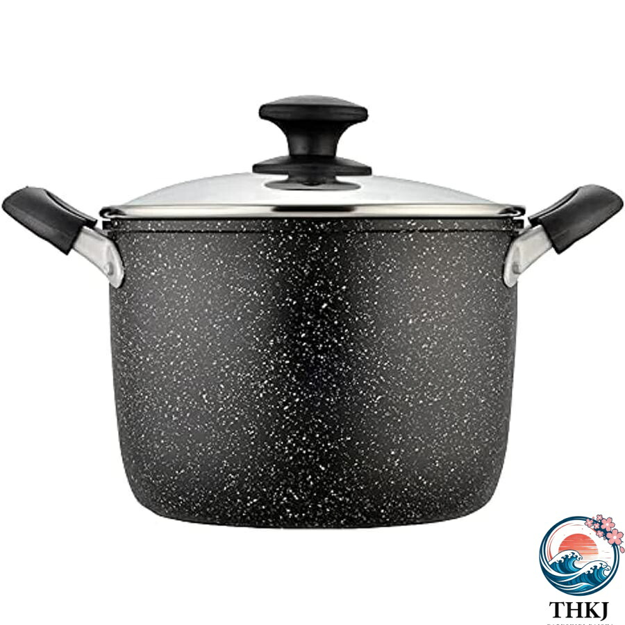【全品5%尖んがり】鍋 両手なべ 麦飯石の吸いもの鍋です 20-28珊 硝子蓋付 IH相応うオール熱源相応う 鍋物界面 半寸胴鍋 硝子鍋蓋付 ビー玉金剛石 厚地の外套 フライパンはフ