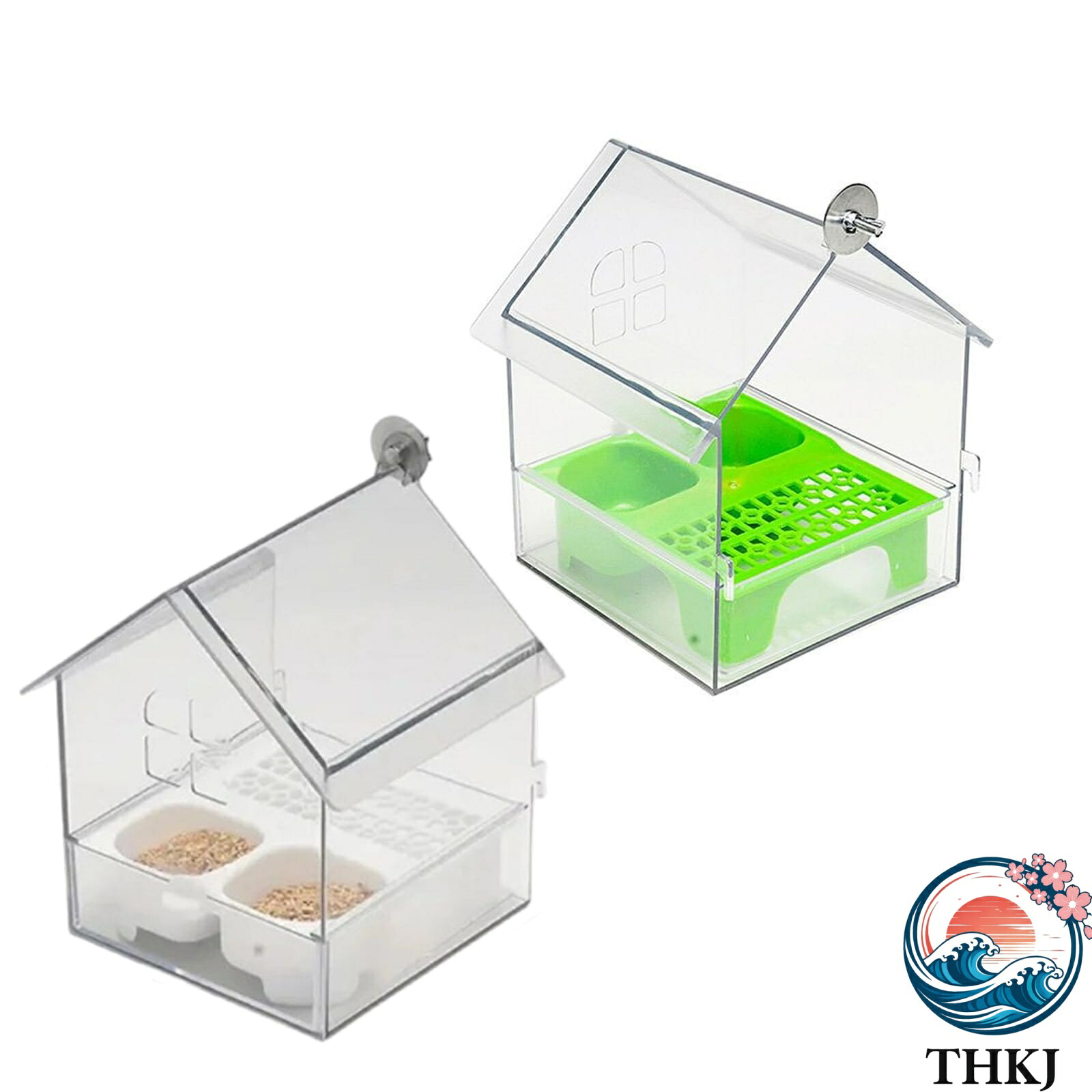 【全品5%ポイント】オウムフィーダー 栄養補給ダブルコンパートメント付き 透明 簡単補充 安全ケージ用 鳥用給餌器｜IROIROlab
