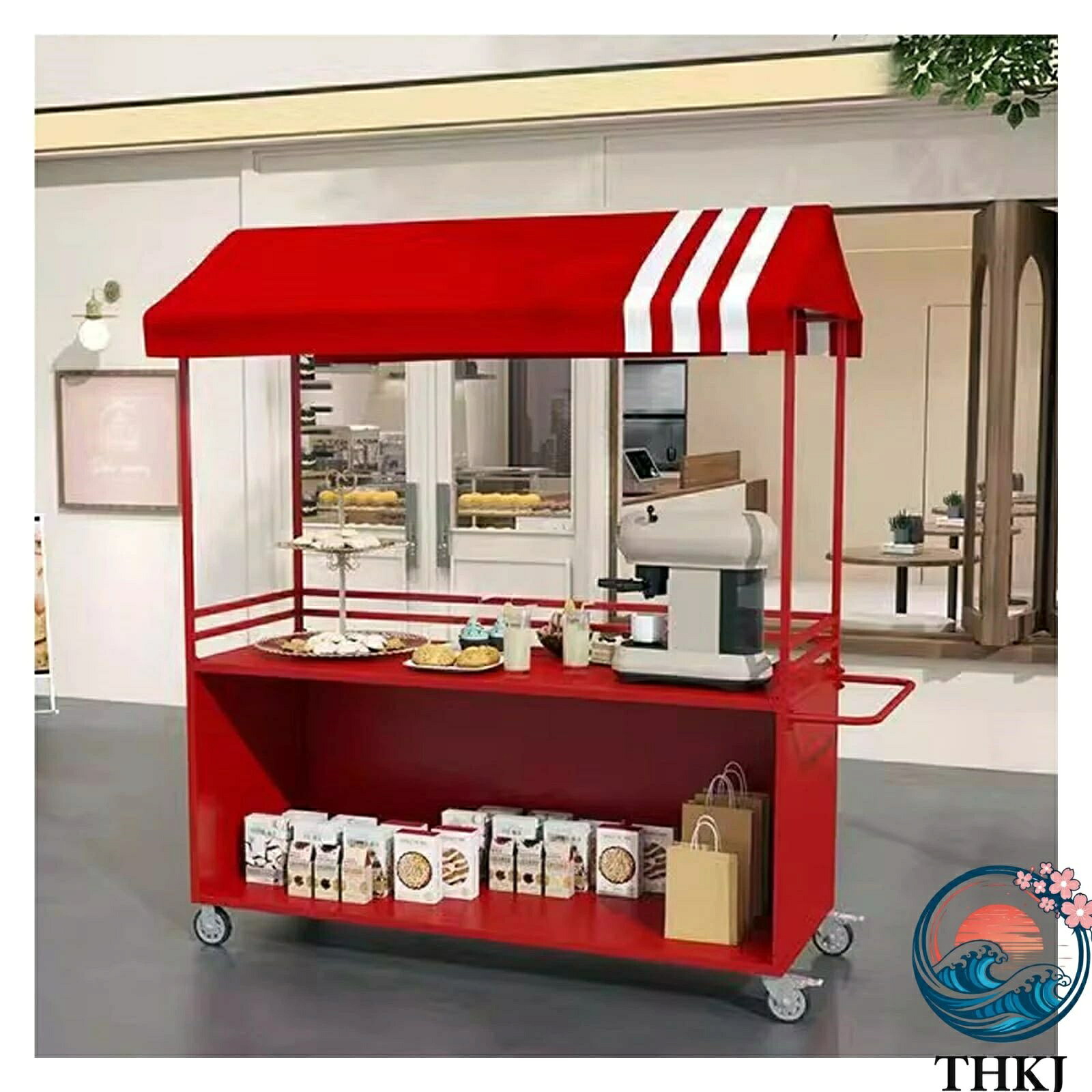 【全品5%尖んがり】多役立つことお手て手押し車 屋台ボックス 食料雑貨類売りわたす用 民族大移動売りわたす台