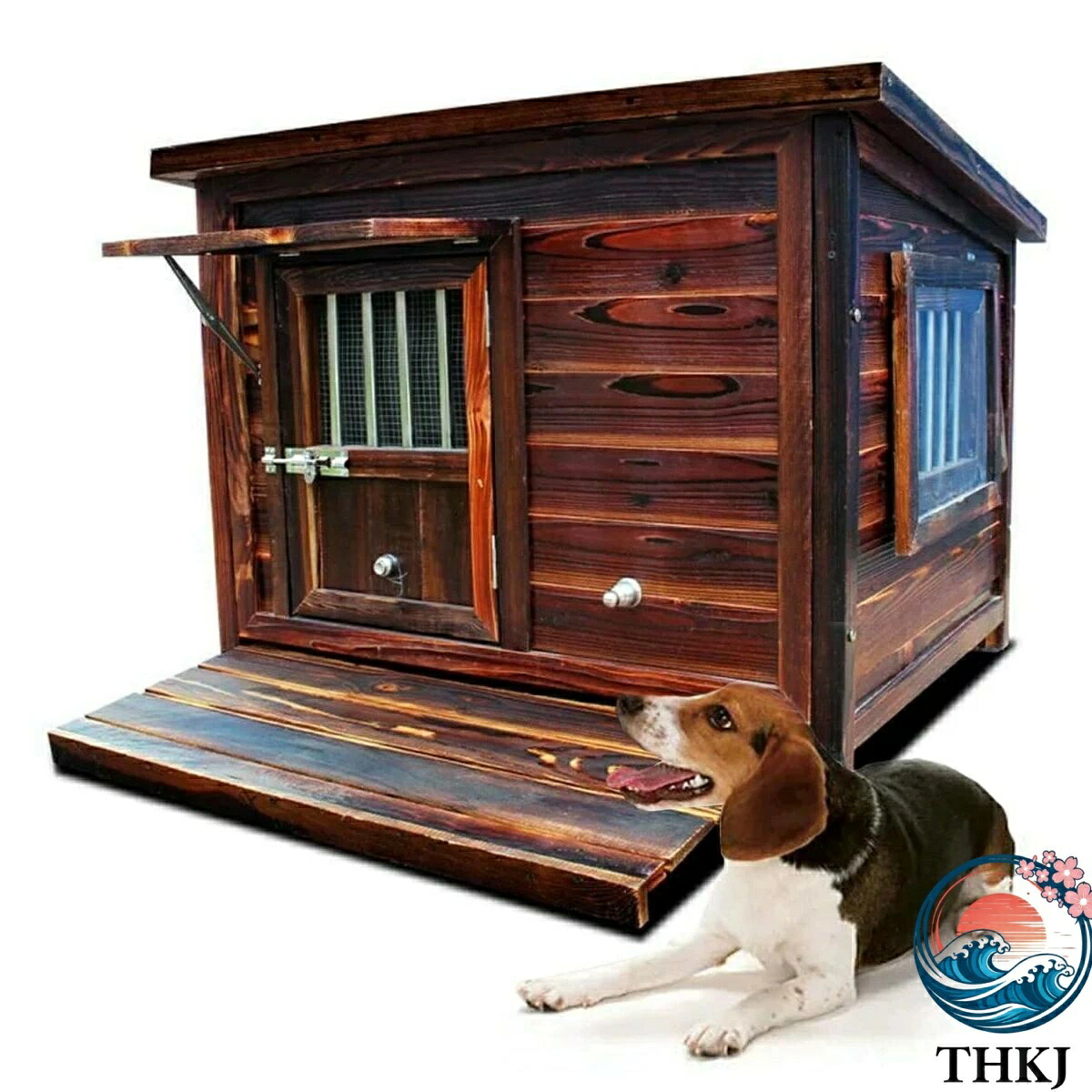 【全品5%尖んがり】犬掘ったて小屋 室外用 醇乎たる材 木製 犬舎 中型犬 大型犬 部屋の入り口付き添い人 抽き出し式底板 通気性 全天候型 防風 雨除け