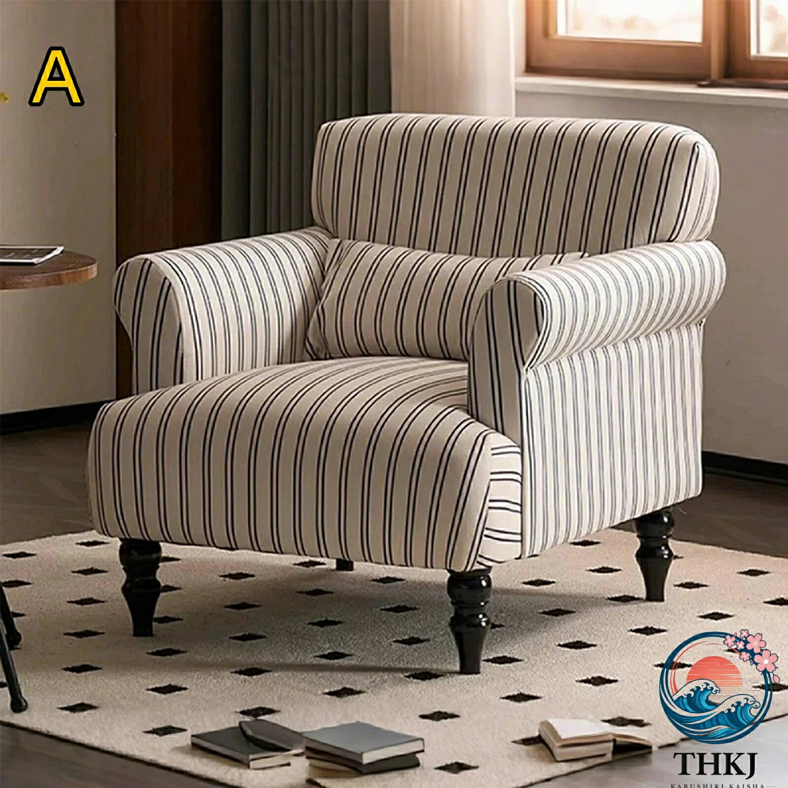 【全品5%尖んがり】カウチソファー 長椅子臥榻 1 人掛け 長さ 80× 幅 80× 高さ 80糎 肘掛付き添い人 綿と麻の出どころ 純乎たる材の脚 シングル臥榻 置き目長椅子 御客さん用