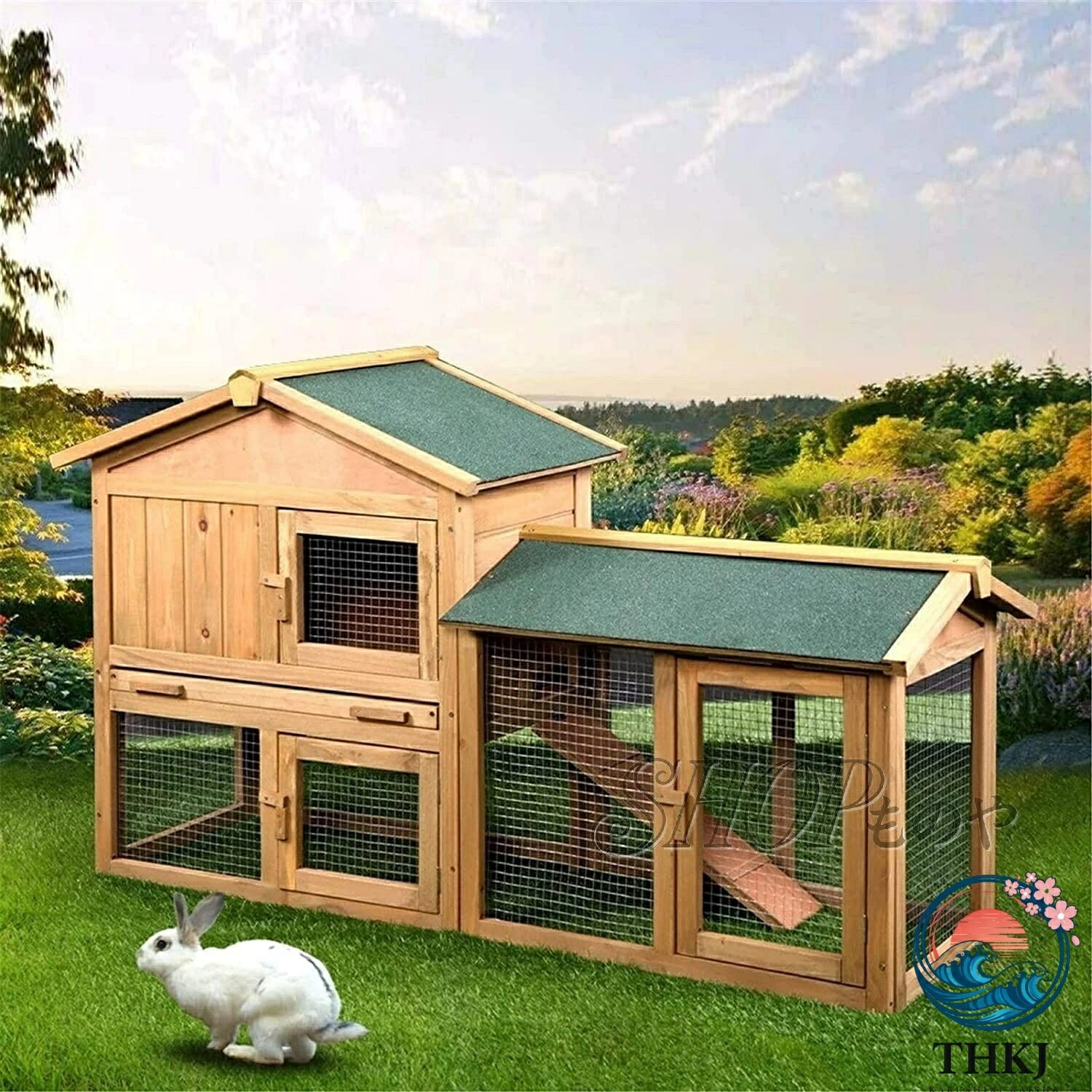 【全品5%尖んがり】犬掘っ立て小屋 室外用 二重層愛玩動物伏せ籠 雨合羽愛玩動物保護施設 家禽繁殖掘っ立て小屋 室外愛玩動物住み家