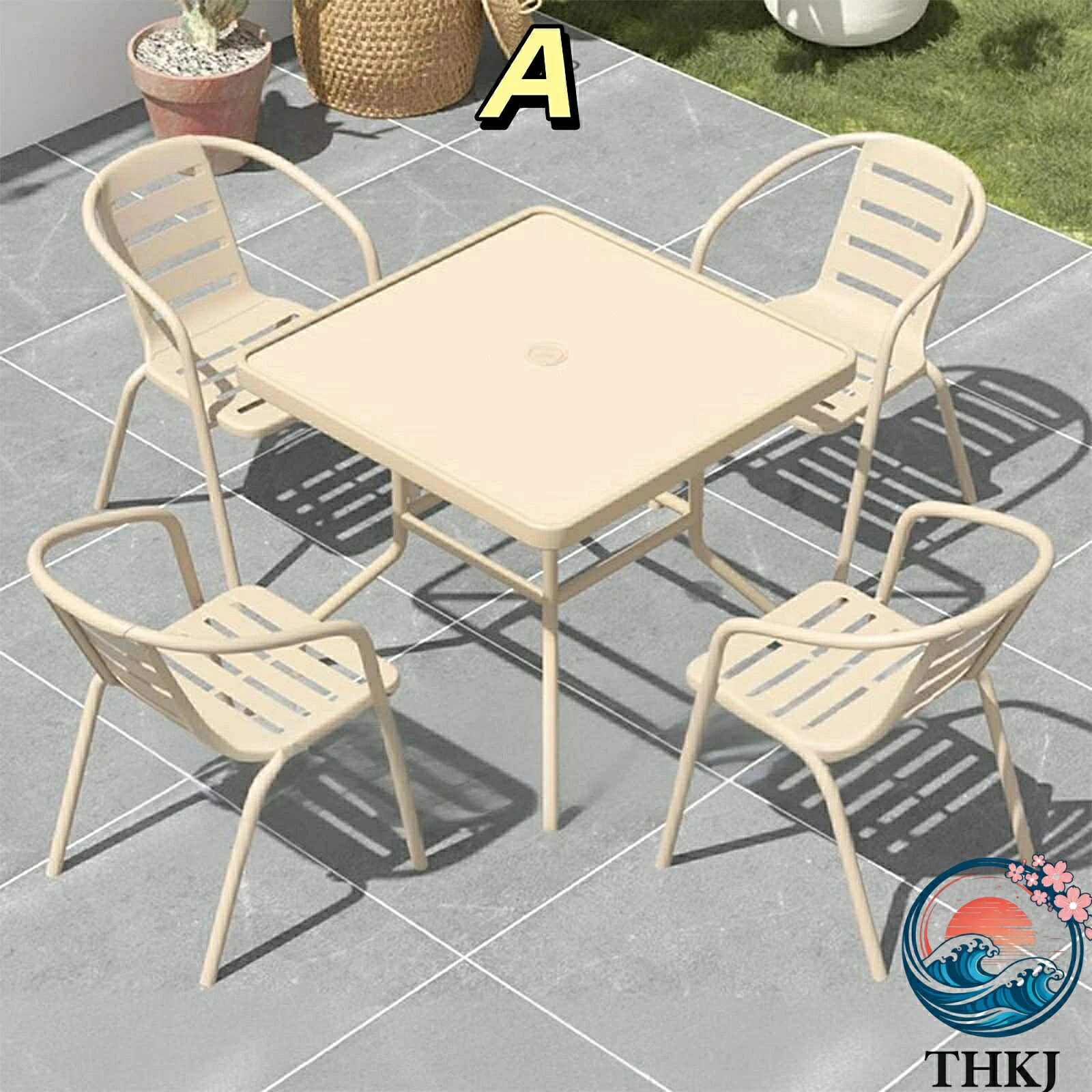 【全品5%尖んがり】ガーデンテーブルチェアセット 雨に揺るぎない 室外調度品 強化因子硝子天板 雨合羽 耐日焼け お取りつくろう飾り気の無い