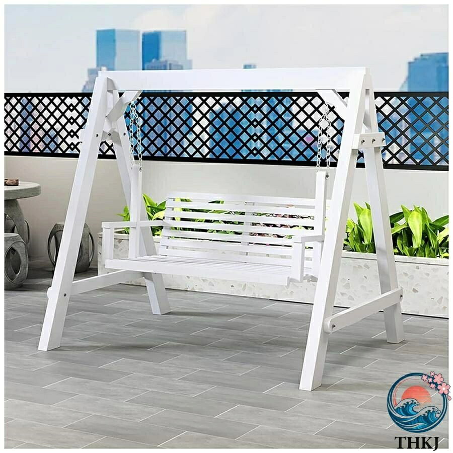 【全品2点で5%OFF】パティオスイング ブランコ 木製スイングチェア 室内屋外兼用 二人乗り ガーデン家具