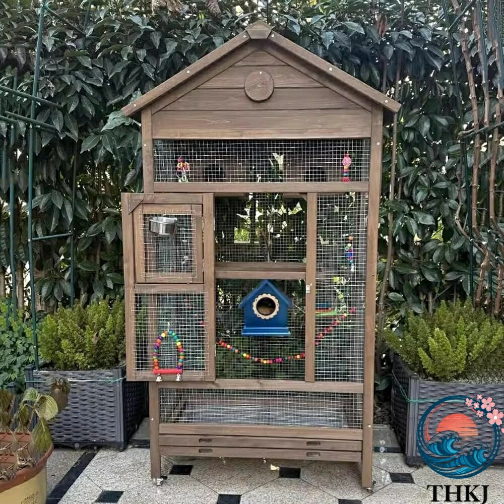 【全品5%尖んがり】鳥かご 木製大型 インコ用繁殖伏せ籠 防風押しかぶせる付き添い人 小毛の荒物繁殖掘ったて小屋