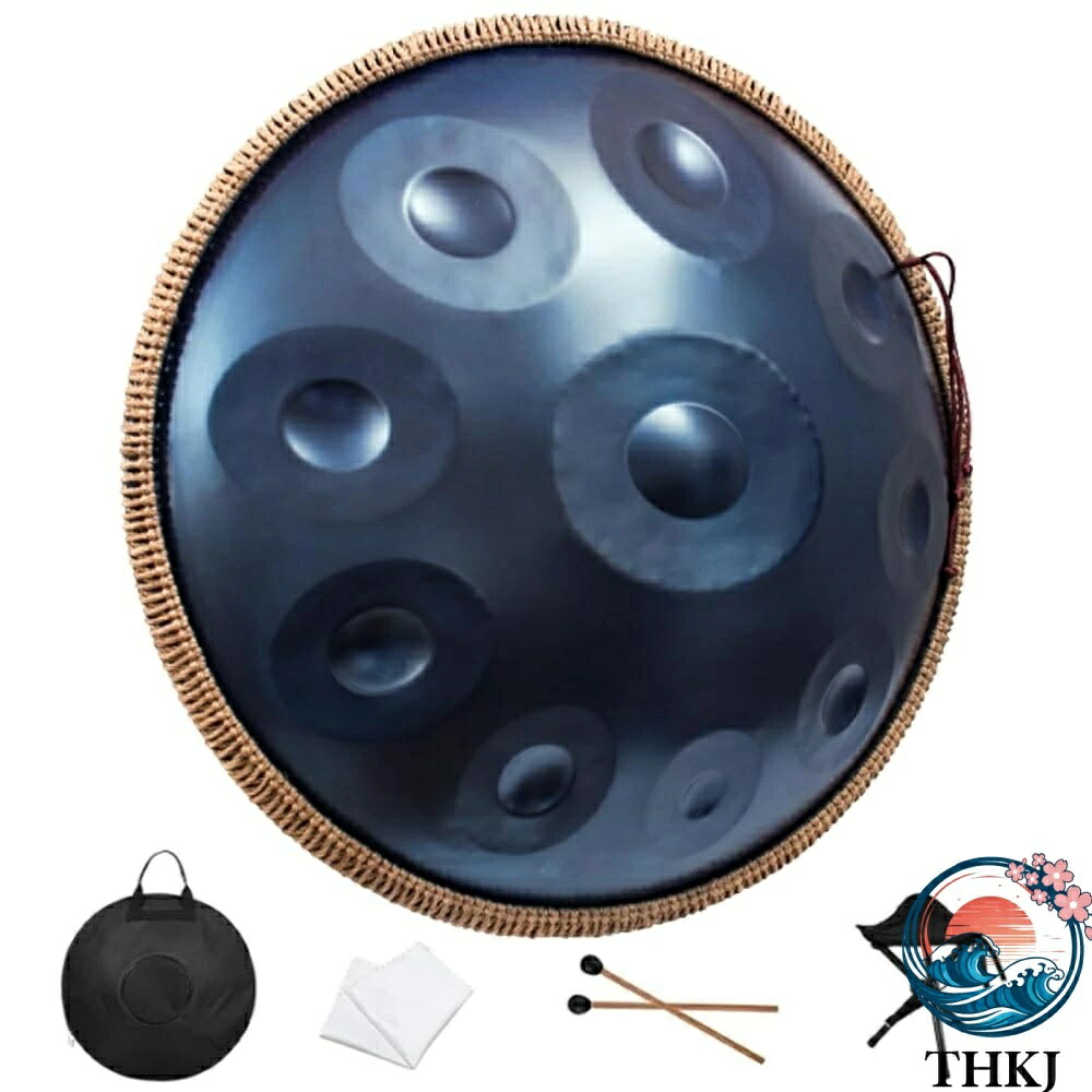 【全品5%ポイント】ハンドパンドラム 22 インチ 56cm 9 音 10 音 12 音符 手鍛造楽器 ドラムスタンド 付属品セット|IROIROlab