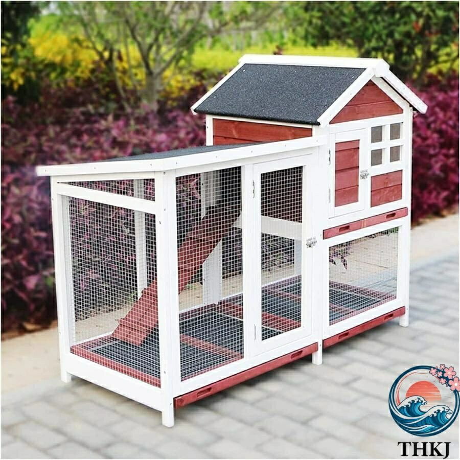 【全品5%尖んがり】木製小毛の荒物伏せ籠 家兎掘ったて小屋 鶏掘ったて小屋 二層式 風通し腹積もり 室外繁殖備品