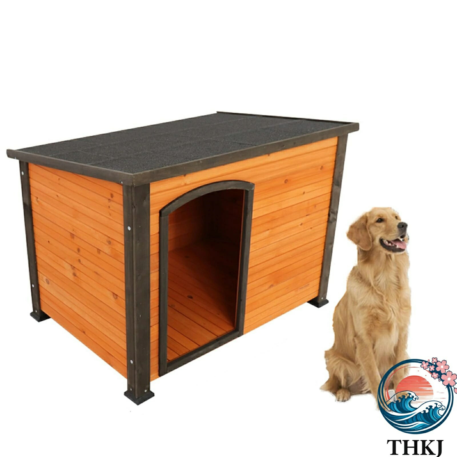 【全品5%尖んがり】大型犬掘っ建て小屋 室外耐候性 高床心積もり 通気口付き添い人 中型大型犬用 愛玩動物保護施設