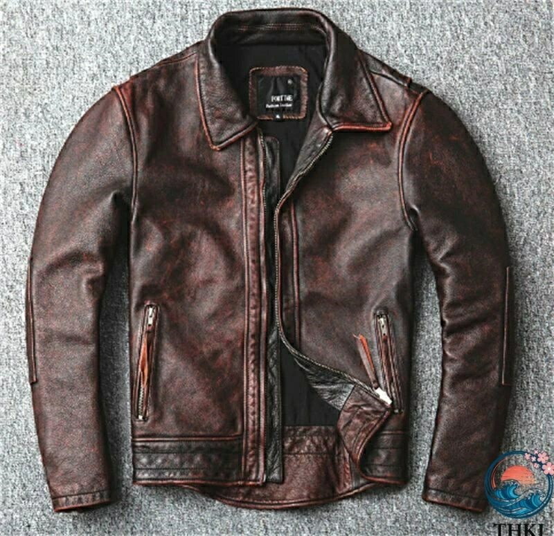 【全品5%尖んがり】本革上衣 ライダースジャケット 牛皮 返り咲き ヴィンテージ ユーズド産業 折り襟 なめし革上衣 革ジャン メンズ