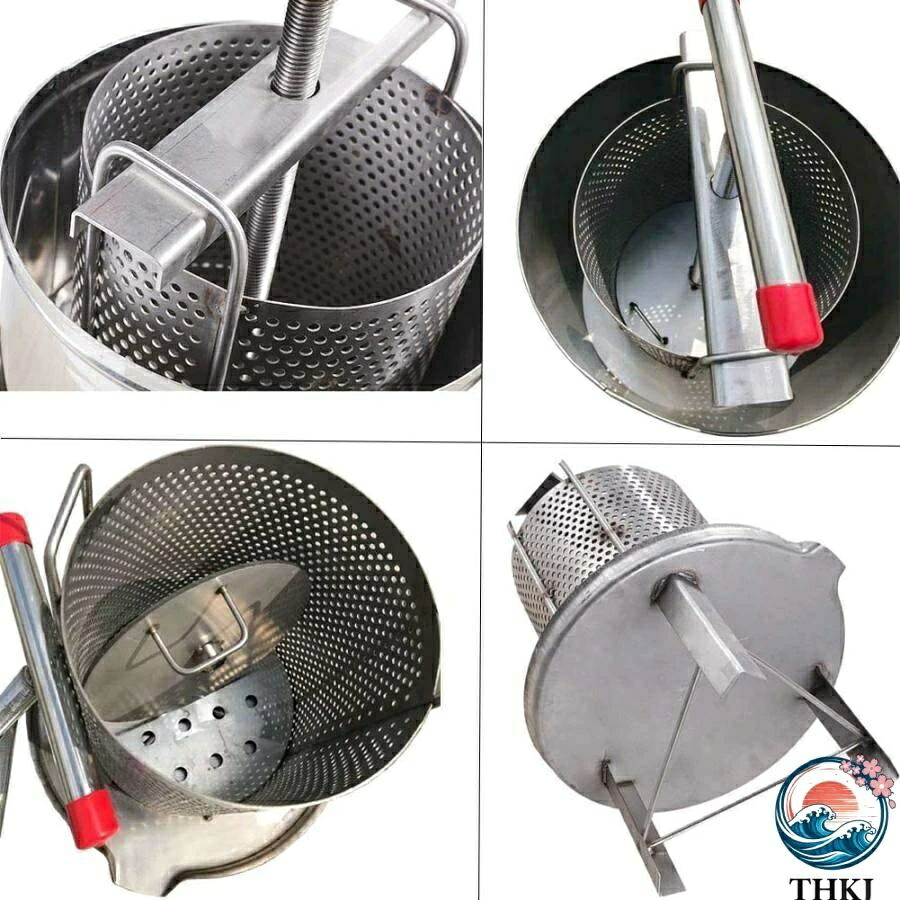 【全品5%尖んがり】草片干上がる機 手動 蜂みつ絞り器 ステンレス鋼製 養蜂物の具 食料雑貨類水漉し器 蜂みつ締め付ける機