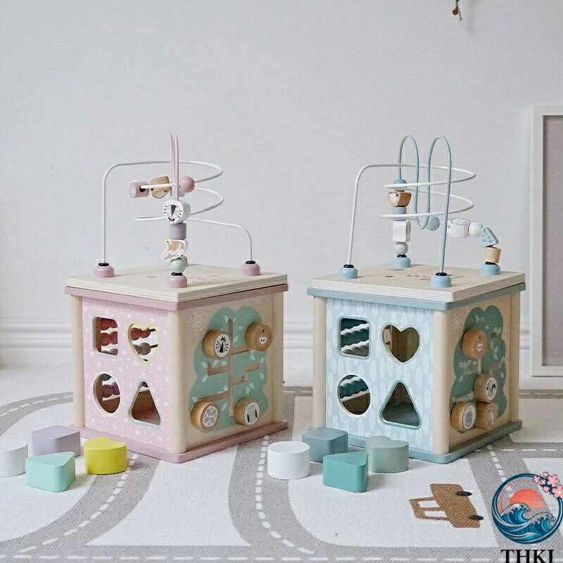 【全品5%ポイント】木製知育玩具 アクティビティボックス 型はめパズル 迷路ルーピング 子供誕生日クリスマスプレゼント｜IROIROlab
