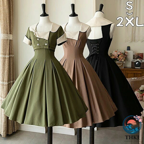 【全品5%ポイント】クラロリ ワンピース トップス 可愛い 2way 着方 レディース ロング ロリータ 半袖 ノースリーブ 大人 春 秋 夏｜IROIROlab 13,666円