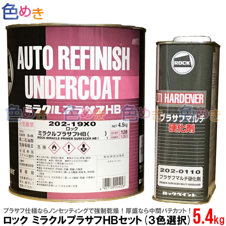 ロックペイント 202-6940 プラサフクライマックス 硬化剤別売 ミディアムグレー 主剤 220g