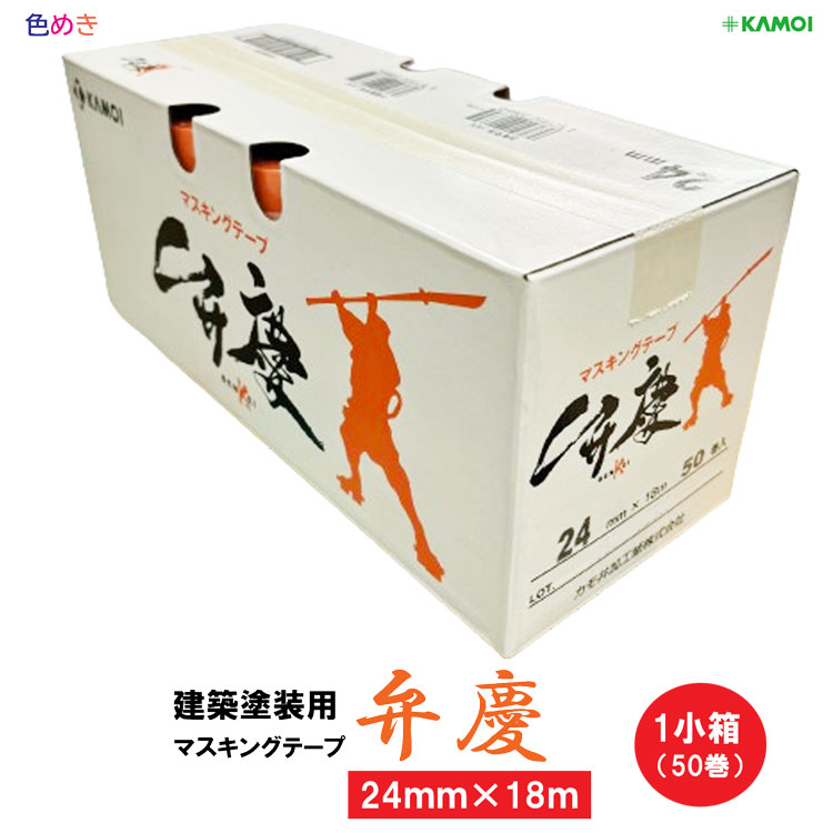 楽天市場】カモ井 建築塗装用マスキングテープ 弁慶【 18mm×18m