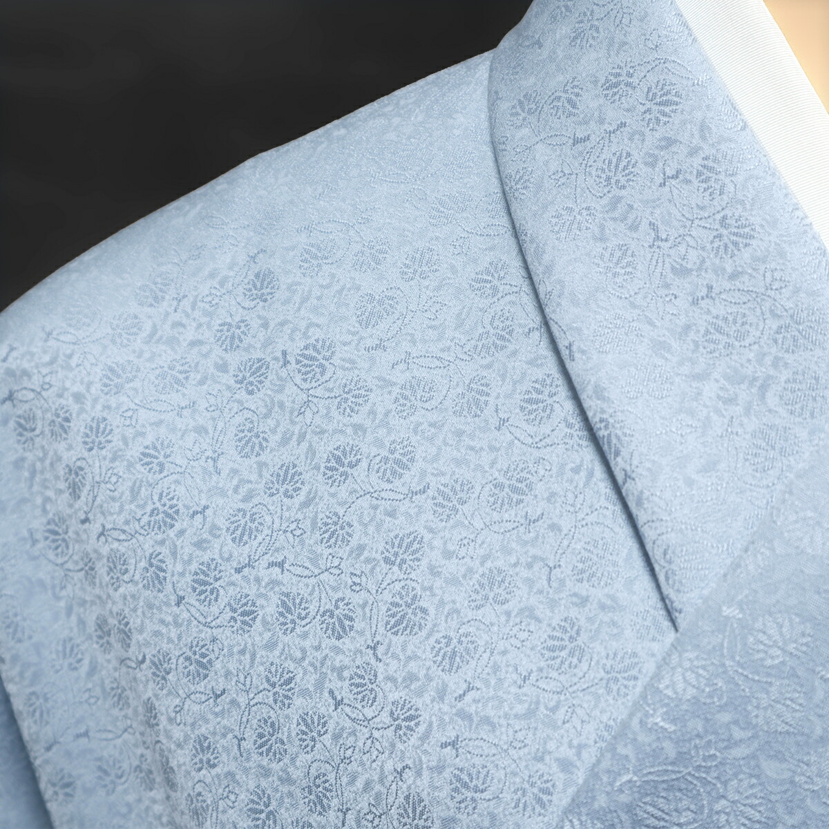 楽天市場】色無地 紋意匠 双葉葵文 誂え染【反物1反・胴裏1枚・共色八