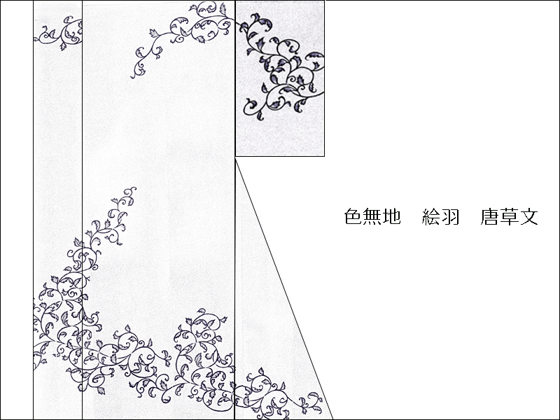 黄金糸 色無地 紋意匠 唐花 正絹 反物 楽天市場】色無地 紋意匠 絵羽柄 更紗唐花文 若苗色【反物1反