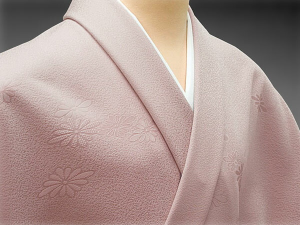 楽天市場】【色無地 紋意匠 菊文 撫子色】【反物1反・胴裏1枚・共色八