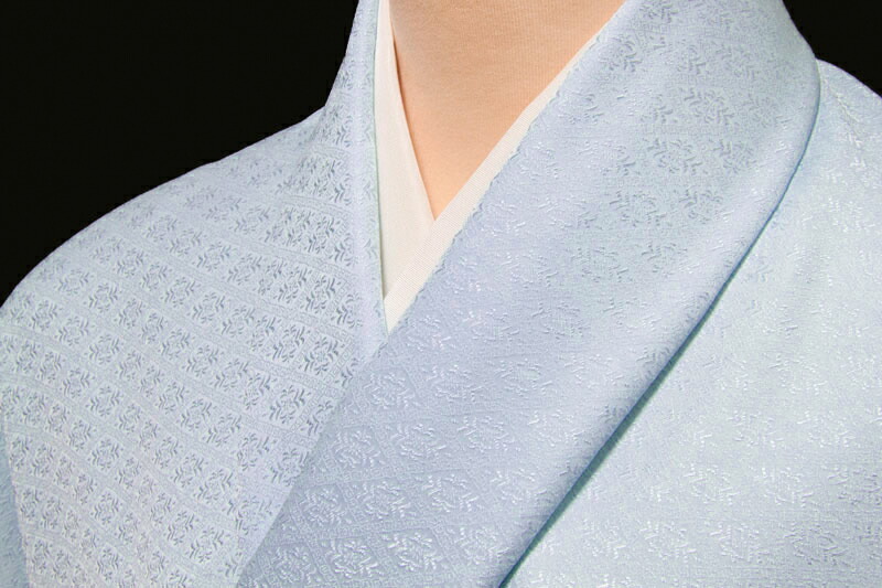 楽天市場】色無地 紗綾形文 藍墨茶（あいすみちゃ）【反物1反・正絹