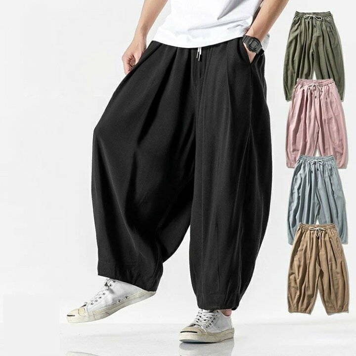 ＼最安5396円!4月末まで／ゆったり メンズ ワイドパンツ エスニック バルーンパンツ 民族系 太い 太め リラックスパンツ メンズ