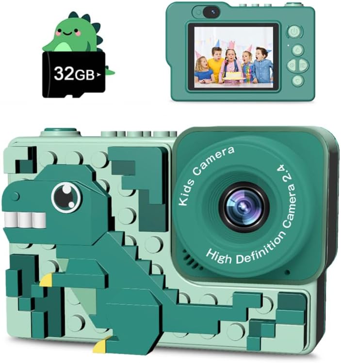 ＼最安4949円!4月末まで／キッズカメラ 子供用カメラ 【2024新登場】 トイカメラ 動画カメラ デジタルカメラ 2.4インチIPS大画面 8倍ズーム タイマー撮影 自撮り機能 32GBカード 4800万画素 1080P HD