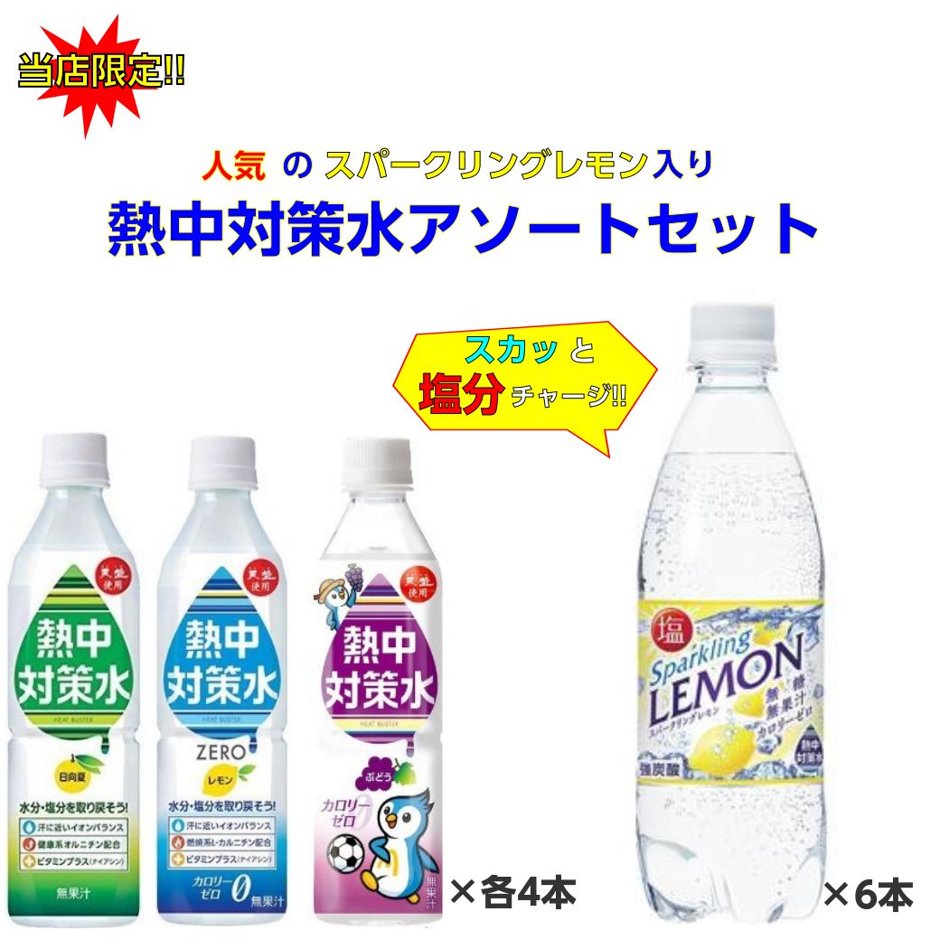 市場 熱中対策水 スパークリングレモン レモン アソートセット ぶどう 日向夏