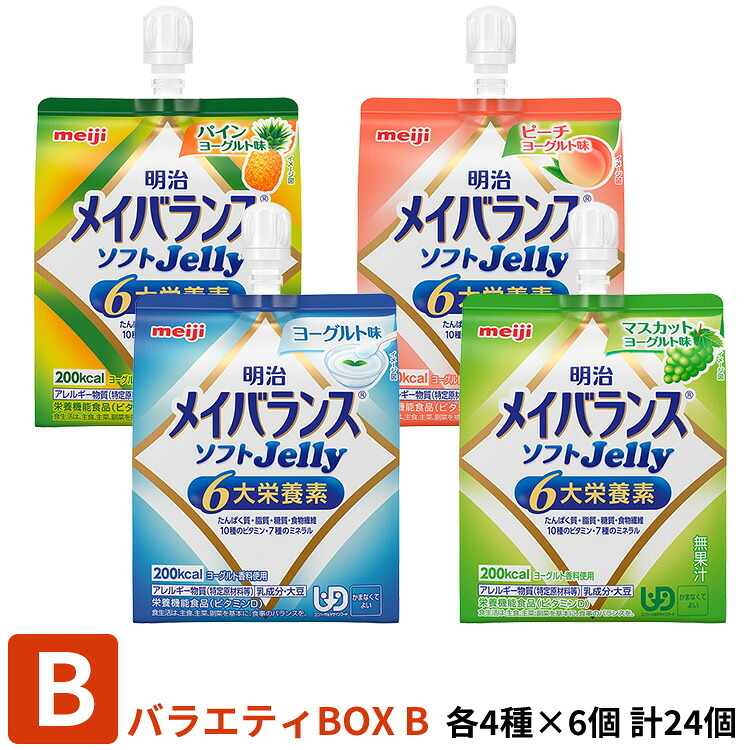 明治 メイバランス ソフトゼリー バラエティBOX (B) (200kcal)125ml×4種×6個 (賞味期限2026/07/14)