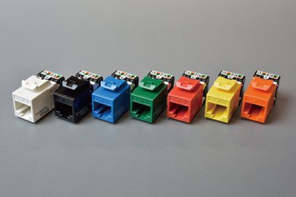 日本製線 細径Cat6用モジュラージャック NSJ628 ※10個入り ※7色|ISダイレクト店