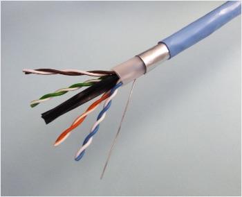 冨士電線 EM-FS-TPCC6A0.5mmX4P環境対応 Cat6A 屋内用STPケーブル EM-FS-TPCC 6A 0.5mm×4P (薄青) 200m|ISダイレクト店