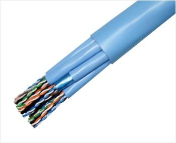 冨士電話線 TPCC6AIS23AWGX24P70m Cat6A 屋内用下着類カクテルドレス TPCC 6A IS 23AWG×24P (薄青) 70m