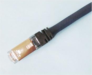 冨士電線 4HFS-TPCC6A-PATCH-FA-B55B-P高遮蔽型 Cat6A シールドプラグ付産業用LANケーブル (濃青) 55m 4HFS-TPCC 6A-PATCH-FA-B55B-P