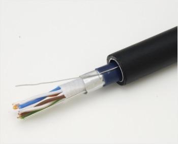 冨士電線 FS-TPCC5-LAP0.5X4P40m Cat5e 屋外用 シールド付きLANケーブル FS-TPCC 5-LAP 0.5mm&times;4P (黒/薄青) 40m｜ISダイレクト店 13,879円